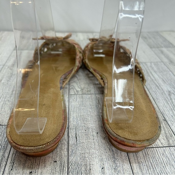 Stuart Weitzman multi color lattice slip on mule 9 N - Picture 4 of 6